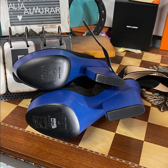 Celine shoes new Celine Black Suede Platform Ankle Strap Sandals Size - Picture 8 of 8